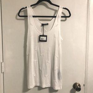 The Kooples Beaded Feather Tank Top